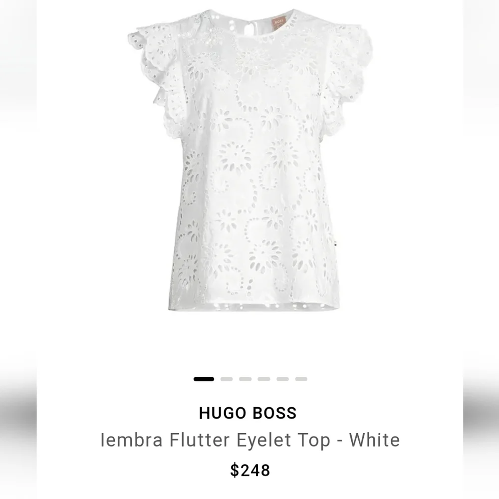*SOLD* NWT HUGO BOSS | Flutter Sleeve Top (b) - Picture 2 of 3